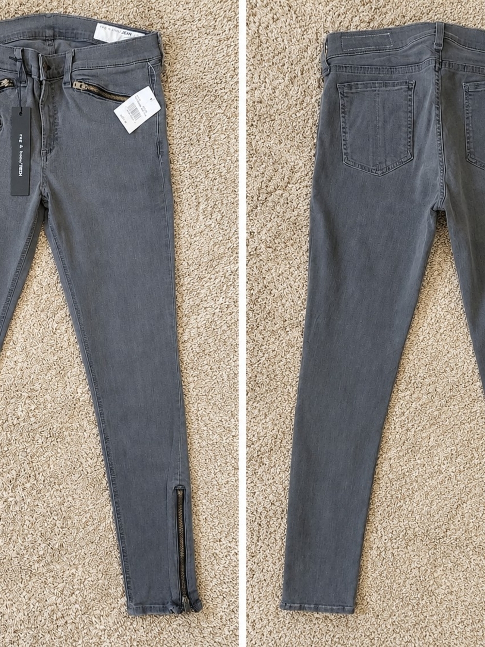 Rag & Bone TECH The Skinny Gray Jeans Size 32